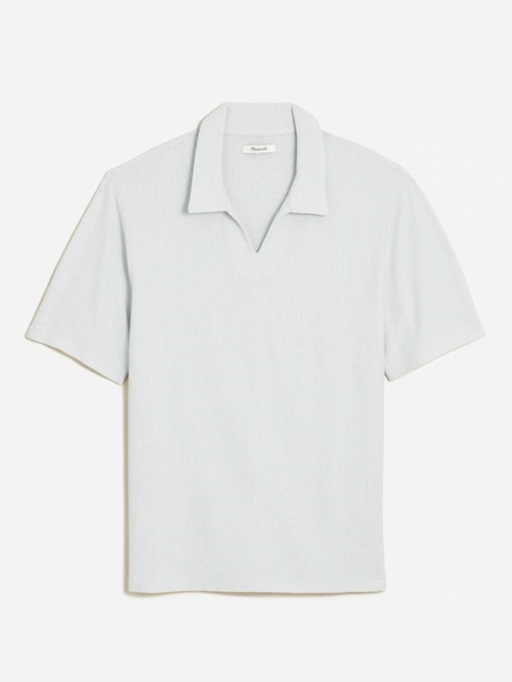 Johnny-Collar Knit Polo Shirt